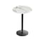 Holland Bar Stool Co 42 Tall OD214 Black Table Base w22 Dia Foot and 36 Dia White Marble Top, IndoorOutdoor OD214-2242BWODS36RWM - alternate 1